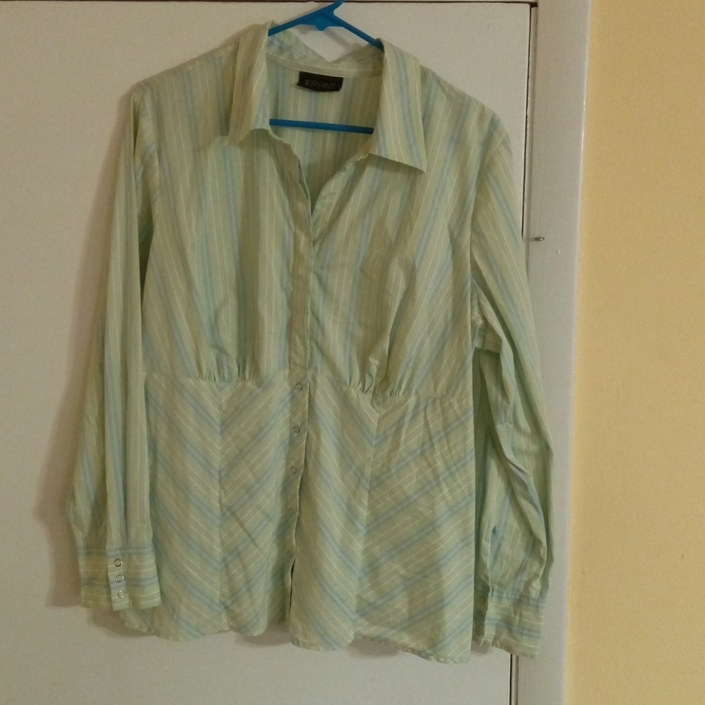 Lane Bryant 16/18 blue green top